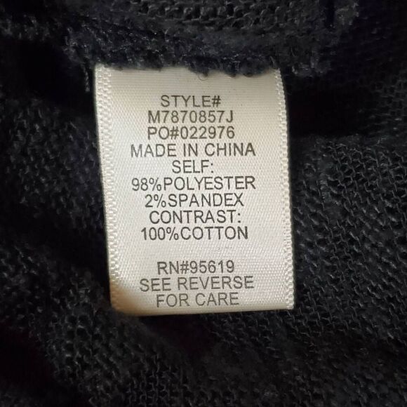 John Paul Richards Medium Black Open Front Cardigan Sweater - Picture 6 of 7